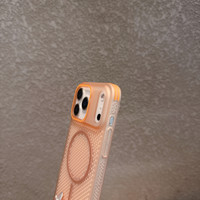 Coque de téléphone mobile en PC antichoc de luxe colorée avec trous de dissipation thermique en maille pour 17 Pro Max 17 Air, compatible avec la charge sans fil magnétique