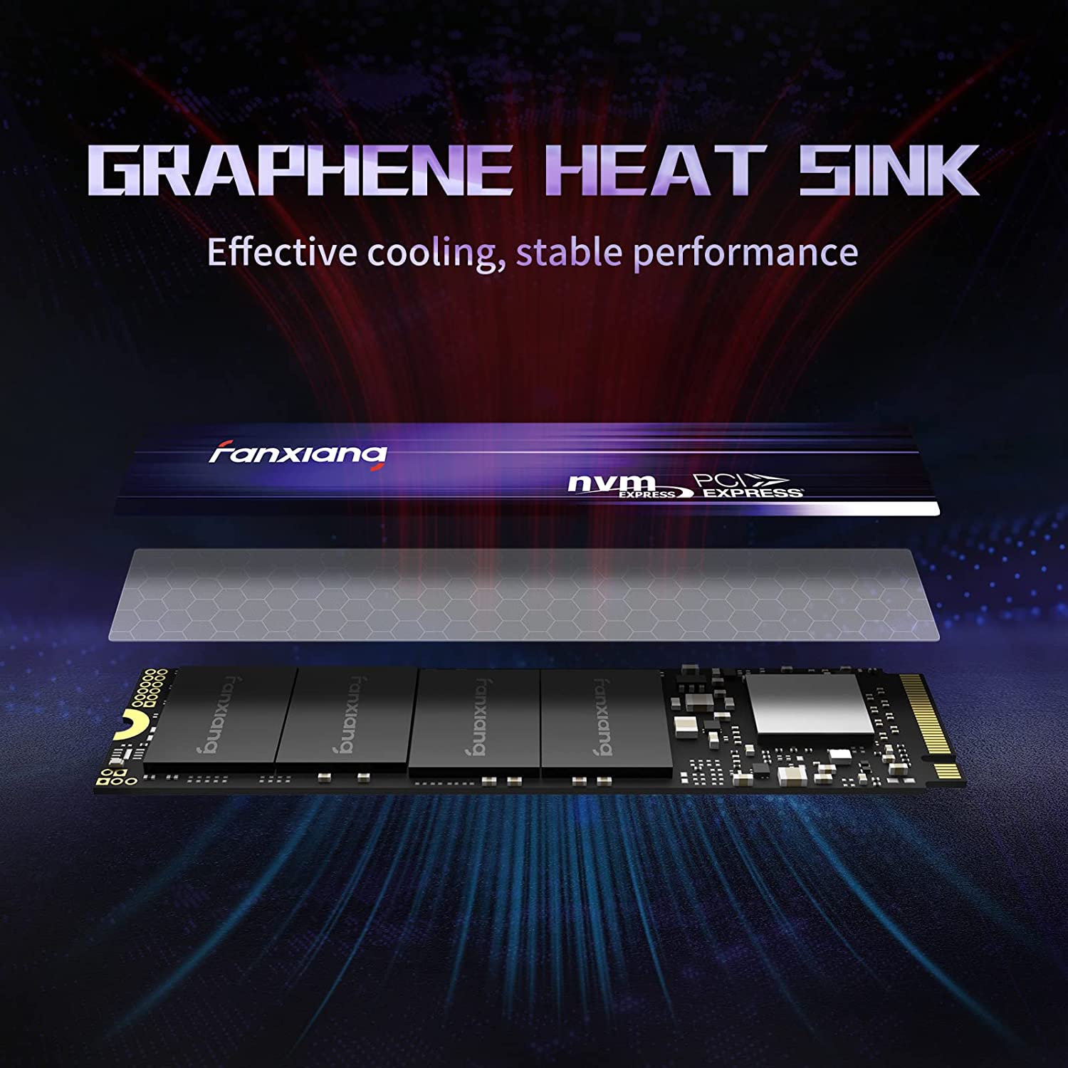 Fanxiang S880 1TB PCIe 4.0 NVMe M.2 2280 SSD - 7300MB/s Read