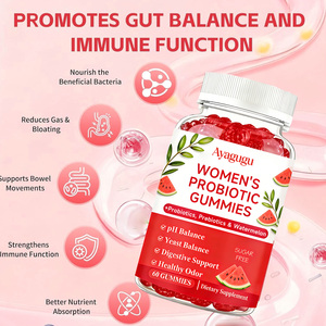 Gomitas Probióticas Personalizadas OEM, Digestivas, 60 Unidades, Sin Azúcar, Sabor Sandía, Marca Privada para Mujeres, Fábrica GMP, Venta al Por Mayor - Product Image 3
