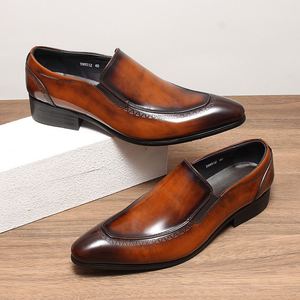 Nouvelle Collection : Chaussures Habillées en Cuir Véritable Verni Style Britannique pour Hommes - Élégantes, Polyvalentes, Respirantes et Décontractées - Product Image 3