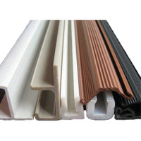 Profil de rail de porte coulissante en PVC-U de 10 mm, design industriel, fonctionnement fluide, résistant aux UV, respectueux de l'environnement, profils en plastique durables