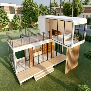 Cabine modulaire mobile haut de gamme en forme de pomme, <span class=keywords><strong>maison</strong></span> préfabriquée en conteneur pour hôtel, petit hôtel de vacances, villa - Product Image 2
