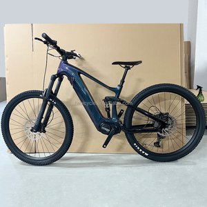 Vélo de montagne 29 pouces EM10 en fibre de carbone, vélo <span class=keywords><strong>électrique</strong></span> à suspension intégrale, Bafang M560 48V 500W, <span class=keywords><strong>12</strong></span> <span class=keywords><strong>vitesses</strong></span>, batterie au lithium, E-MTB - Product Image 1