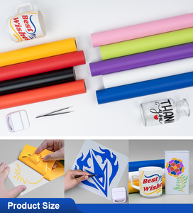 Rollo de <span class=keywords><strong>Vinilo</strong></span> de Transferencia de PVC al por Mayor para Vasos, Color Personalizable, Fácil de Cortar, <span class=keywords><strong>Vinilo</strong></span> <span class=keywords><strong>Adhesivo</strong></span> para Impresión por Inyección de Tinta - Product Image 2