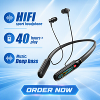 Headphone In-Ear Smart Sports 50 Jam Waktu Putar JL HiFi Stereo Nirkabel Layar Digital AI Headset Tipe C Tahan Air IPX-4