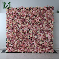 Mur de roses artificielles blanches haut de gamme sur mesure de 2,4 m pour décorations de mariage, événements de remise des diplômes et fête des Mères