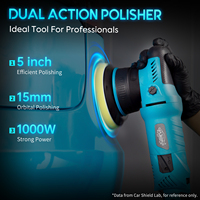 Kit de polissage double action 5 pouces 15mm pour voiture, édition noire