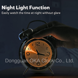 <span class=keywords><strong>Sveglia</strong></span> Retrò con Suoneria Elettroplaccata Silenziosa Orologio da Tavolo a Doppia Campana - Product Image 6