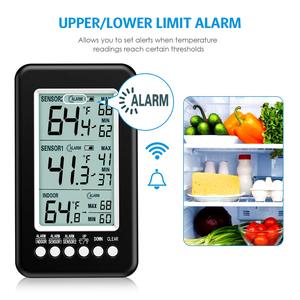 Termómetro Digital Inalámbrico Inteligente para Refrigerador y Congelador, con Pantalla LCD, Funciona con Batería, con 2 Sensores para Interiores/Exteriores, Cocina - Product Image 2