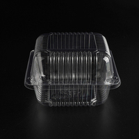 Emballage en blister carré transparent en PET, conteneur de qualité alimentaire pour fruits, légumes, laitue, impression en relief, manipulation