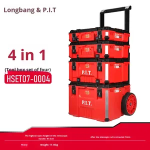 Milwalk-ee Industrial Stackable <b>Tool</b> Storage System With TPU Wheels, Waterproof & Dustproof PP Housing, One-Key Anti-Theft Lock - Product Image 3