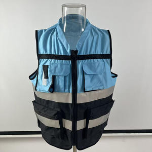 <span class=keywords><strong>Gilet</strong></span> de sécurité réfléchissant <span class=keywords><strong>sans</strong></span> manches / Vêtement d'inspection pour l'ingénierie de la construction / Veste de travail - Product Image 1