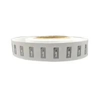Kustom 13.5mhz persegi panjang kecil NFC RFID Tag Mini 12x21mm N213 lapisan basah untuk kartu bisnis Model ISO dengan bahan PET logam PVC