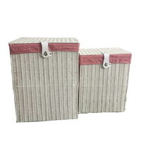 Panier à linge multifonctionnel en plastique PE tressé à la main, verrouillable, avec une capacité supérieure à 70L, pour un rangement moderne dans les placards