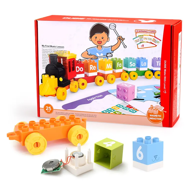 Frühe Bildung Spielzeug Plastik Meine erste Musik stunde Zug Bausteine für Baby