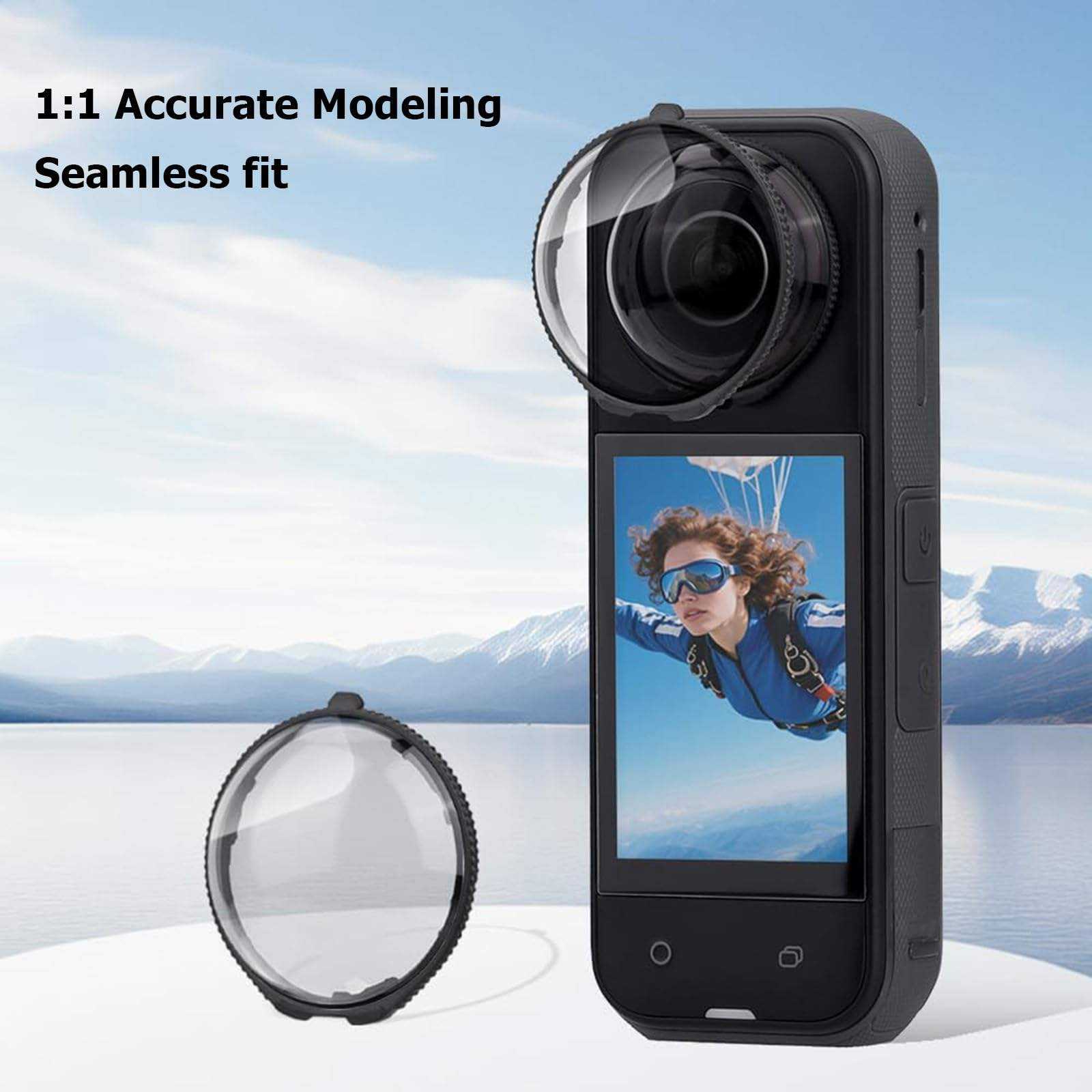 HONGDAK for Insta360 X5 AccessoriesOptical Glass Plastic Lens Guards for Insta X5 Rotatable Glass Camera Protective Protector