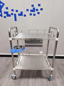 Factory Cheap Medical Stainless Steel <strong>Dressing</strong> Instrument Cart Hospital Clinic Nursing Cart Treatment <strong>Trolley</strong> - Product Image 5
