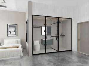 Cabina de ducha de cabina de ducha baño integrada puertas corredizas de vidrio personalizadas - Product Image 4