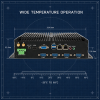 Computadora Industrial Integrada Sin Ventilador YCT, 6 Puertos COM RS232 RS422 RS485, 2 Puertos Gigabit LAN para Inspección por Visión Artificial y Automatización