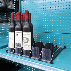 Espositore Automatico a Molla Regolabile per Bottiglie di Vino, Ideale per Supermercati, Cantinette e Negozi di Liquori - Product Image 1