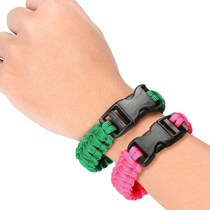 Práctica pulsera de cordón negra para equipo de seguridad y supervivencia al aire libre de 24 cm - Product Image 5