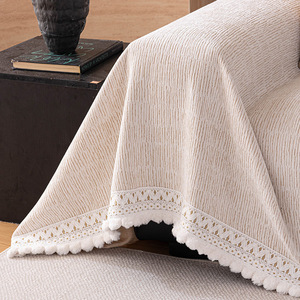 Modern Chenille <b>Sofa</b> <b>Cover</b> 180 x 300cm Solid Color Washable All Season Slipcover <b>for</b> Living Room Furniture - Product Image 4