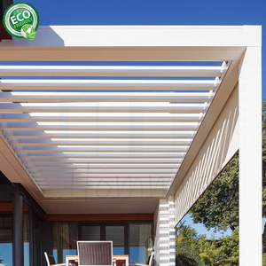 3x6 Moderno Jardín Patio Vidrio Eléctrico Impermeable Jardín Bioclimática Pérgola Aluminio Exterior Motorizado Persianas - Product Image 5