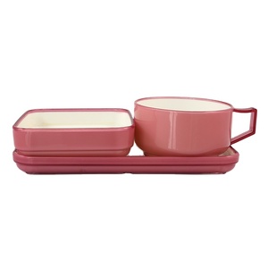Durable <span class=keywords><strong>Restauration</strong></span> En Vol En Plastique Deux Couleurs D'avion Réutilisable Ensemble de Vaisselle - Product Image 2