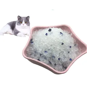 Factory Direct Wholesale 1-8mm 1.7kg Pet Products Supply Silica Gel Sand Filler Clean Blue Crystal Silicone Cat Litter