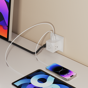 USA Mỹ USB tường Ổ cắm điện dải ổ cắm đa Cube nhỏ gọn xách tay USB Type-C với quá tải ETL/ul giấy chứng nhận - Product Image 1