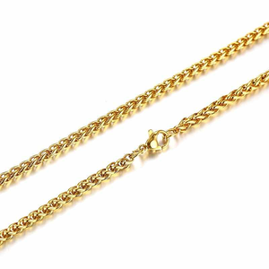 hombres de corchete de la langosta de oro fino collar de cadena de diseño en 14 k oro enlace franco cadena - Product Image 2