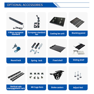 Di động dọc tầng thường vụ 18u 22u 32u 36U Mạng Tủ trượt Kệ 19 inch 42U máy chủ Rack với làm mát - Product Image 6