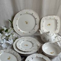 Lelyi – Ensemble bol et assiette en céramique artisanale, style vintage minimaliste, avec dentelle en relief, tasse à café et soucoupe créatives et délicates de grande valeur