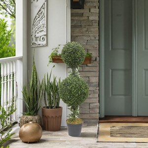 Trang chủ sân sau trang trí nhân tạo topiary PE gỗ Hoàng Dương cỏ bóng bao gồm cả cây cây bụi Vòng hoa trong nhà trang trí tổng hợp - Product Image 6