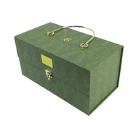 Caja de regalo magnética de cartón grande de lujo con impresión de diseño de tamaño personalizado de fábrica de China con asa