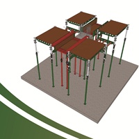Cloison en aluminium de style table à montage rapide pour dalle de béton
