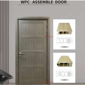 โปรไฟล์พีวีซีกันน้ำ ติดตั้งง่าย ระบบยู สำหรับประกอบประตู WPC พร้อมวงกบและขอบประตู - Product Image 2