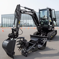 Excavator Mini Infront EURO 5 Epa Crawler Digger 3.5 ton 1 2 ton Mesin Excavator Mini Kecil untuk Pertanian