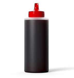 Bouteilles à condiments en plastique HDPE de 250 ml (12 oz) avec bouchon à clapet personnalisé, bouteilles à sauce en plastique - Product Image 1