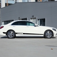 Autocollants de bande latérale de voiture, bricolage pour Mercedes Benz W205 W204 W203 classe C C180 C200 C300 C63 Coupe C43 accessoires de voiture