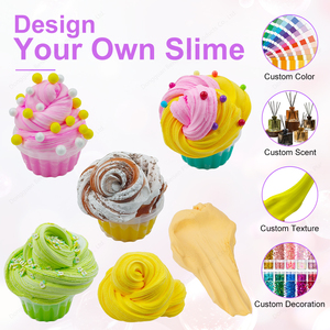 Kit de Slime de Mantequilla No Pegajoso, Paquete de 4 Slimes de Pastel con Dijes, Juguetes para Niños, Venta al por Mayor OEM de Fábrica - Product Image 5
