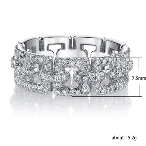 Tiffany & Co. Anillo de diamantes de oro blanco con corte brillante redondo, anillo de boda de lujo para mujer F714 - Product Image 5