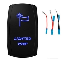 Interruptor de látigo con luz LED para camión, pulsador láser para panel de instrumentos, color azul, UTV, Polaris RZR XP 900 800