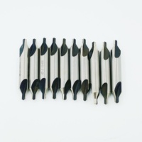 Foret de centrage en carbure de cobalt à double tête en acier IR, plaqué titane, queue droite, diamètre 4 mm, longueur 125-205 mm, pour perçage