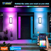 Lampe murale extérieure Tuya WIFI certifiée ETL, 30W, IP65, étanche, à montage mural, LED RGBCW, 0-100% dimmable