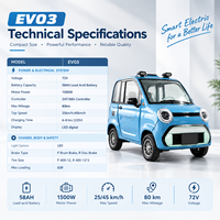 Voiture électrique miniature à quatre roues EV03, batterie 72V 58Ah, moteur 1500W, véhicule électrique à énergie nouvelle, véhicules électriques pour passagers adultes