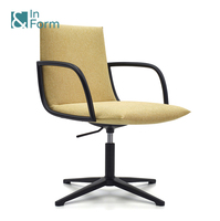 Chaise de conférence élégante avec accoudoirs, assise confortable, pour réunions de personnel, chaise de direction, mobilier de projet, chaise d'hôtel