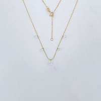 Collana con Pendente in Oro 18K e Diamanti Coltivati in Laboratorio, Stile Galaxy, Regolabile, Minimalista, Gioielli Raffinati per Donne