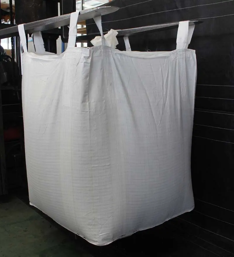 1 ton fibc tas kemasan besar jumbo untuk beras atau gandum banyak waktu penggunaan, UV dirawat, faktor keamanan: 5:1 karung super