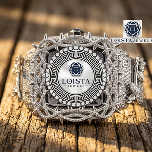 Reloj de Alta Calidad con Incrustaciones de Moissanita Estilo Hip Hop para Ropa Urbana, Eventos Musicales y Fiestas, Disponible a un Precio Accesible LOISTA - Product Image 1